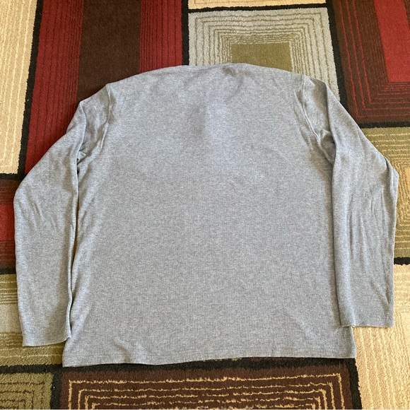 Uniqlo Waffle Knit Long Sleeve Thermal Henley Shirt Gray Men's Sz XL - Picture 3 of 7